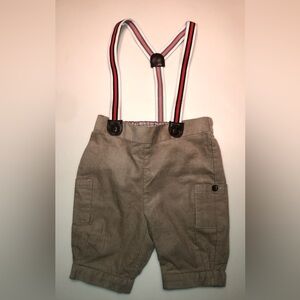 Janie and Jack 6-12mo Tan Corduroy Knickers with Suspenders